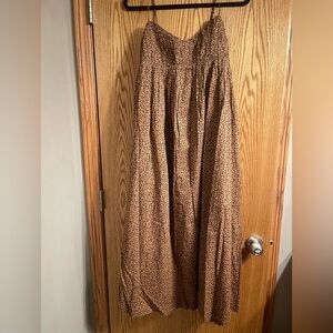 NWT Cotton voile empire-waist dress in leopard print Size Large